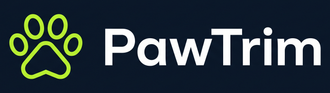 PawTrim Logo – Lime Pfote Wortmarke